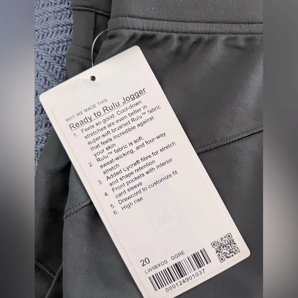 NWT Lululemon Ready to Rulu joggers graphite grey sz20 - Picture 4 of 8